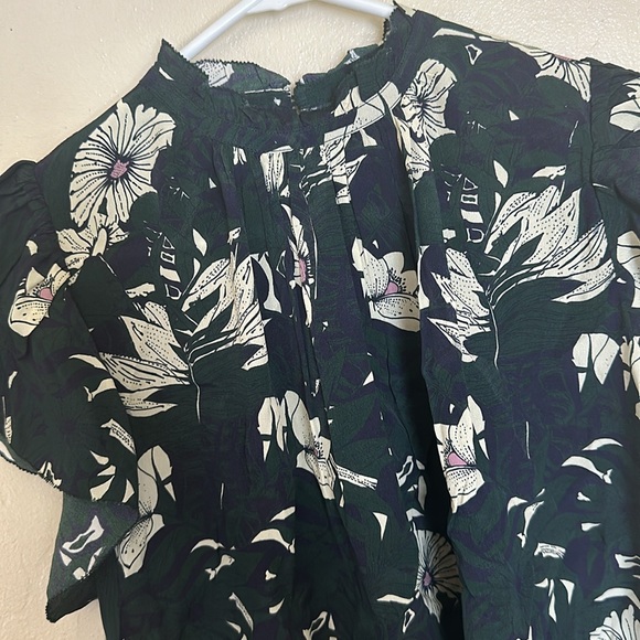 TROVATA birds of paradis carla highneck blouse in Night Palm - Picture 2 of 5